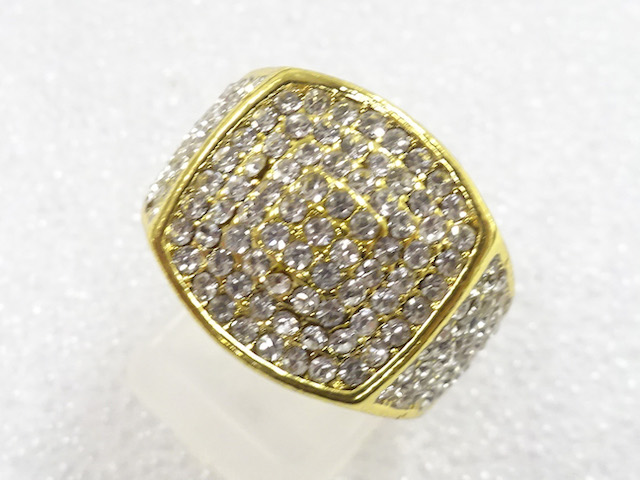 JAPANESE KIMONO / ANTIQUE CRYSTAL RING (SIZE 17)